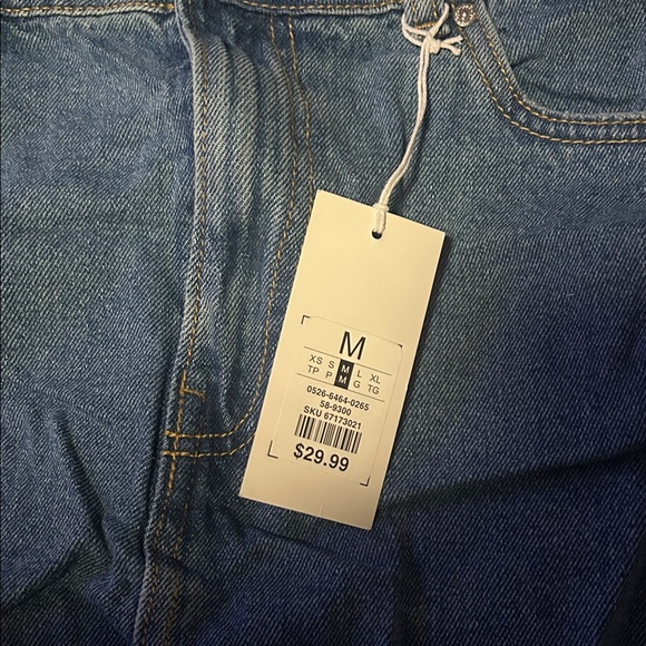 Refuge Blue Distressed Denim Mini Skirt - Picture 2 of 3